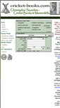 Mobile Screenshot of cricket-books.com