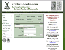 Tablet Screenshot of cricket-books.com